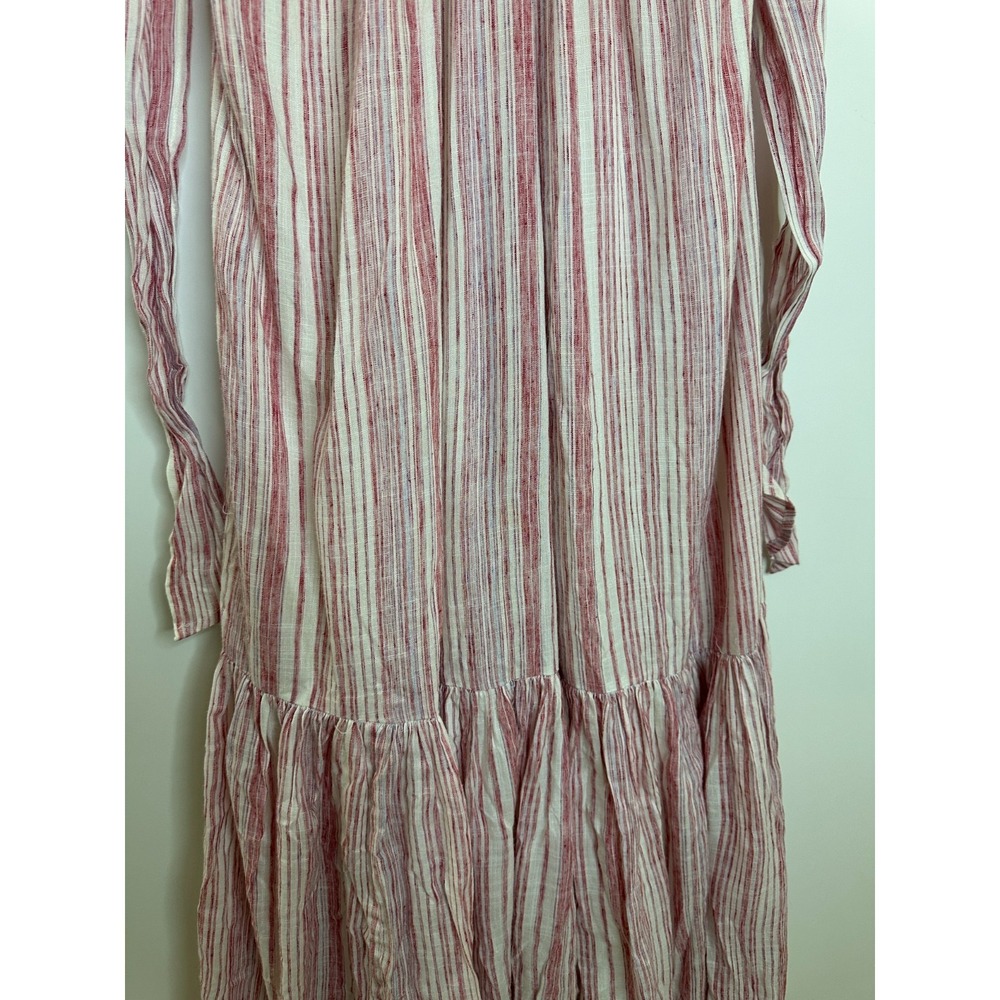 Free People Audrey Stripe Halter Maxi Dress Pink White Open Back Boho Womens XS - Picture 5 of 16